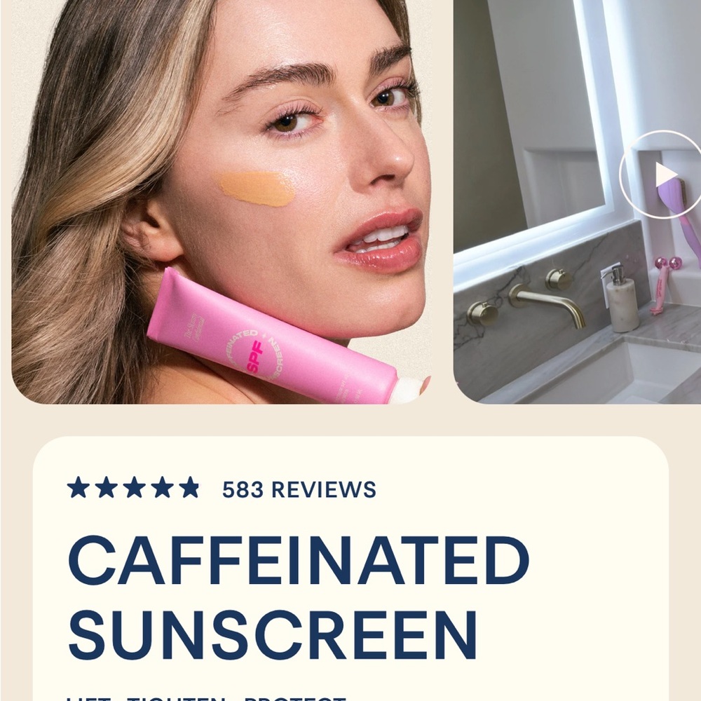 The skinny confidential caffeinated sunscreen